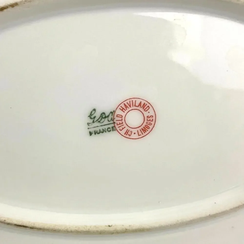 Antique GDA Limoges Oval Serving Platter 17